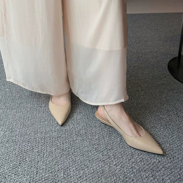 Xajzpa New Style Women's Fashion Patent Leather Pointed Toe Women Pumps Elegant Low Heels Sandals Casual Dress Street Style Shoes